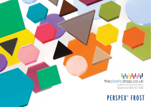 Perspex® - Frosted Colour Swatch
