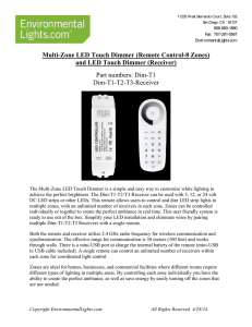 Multi-Zone LED Touch Dimmer Manual