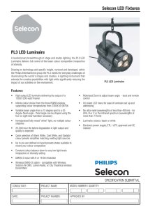 Selecon LED Fixtures PL3 LED Luminaire