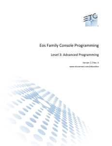 Eos Family Level 3: Advanced Programming