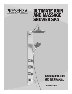 ultimate rain and massage shower spa