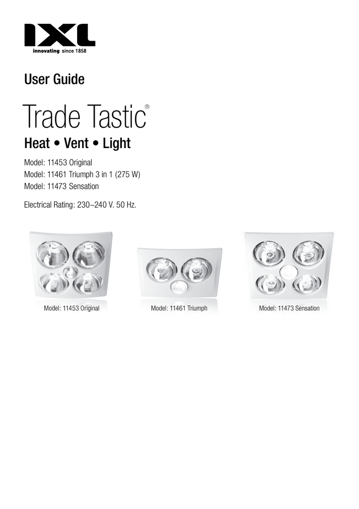 Trade Tastic, Ixl Tastic Wiring Diagram