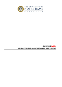Validation and Moderation of Assessment