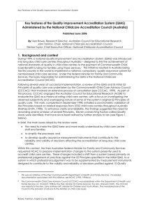 Key features of the Quality Improvement Accreditation System