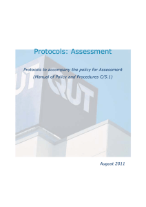 Assessment protocols