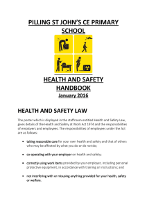 PILLING ST JOHN`S CE PRIMARY SCHOOL HEALTH AND SAFETY