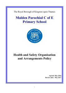 Health and Safety - Malden Parochial C of E Primary School