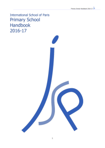 Primary School Handbook - International School of Paris