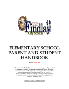 elementary school parent and student handbook