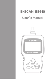 E-SCAN ES610 User`s Manual