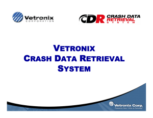 VETRONIX CRASH DATA RETRIEVAL SYSTEM