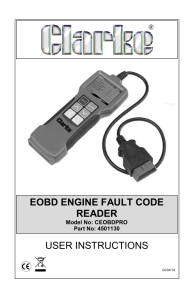Clarke CEOBDPro Engine Fault Code Reader Manual