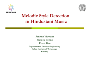 Melodic Style Detection in Hindustani Music