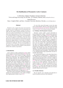 On Stabilisation of Parametric Active Contours