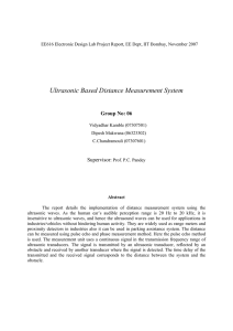 Ultrasonic Based Distance Measurement System