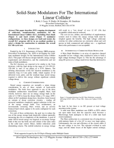 Solid-State Modulators for the International Linear Collider (2006)