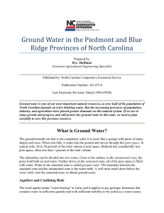 Ground Water in the Piedmont and Blue Ridge Provinces of North