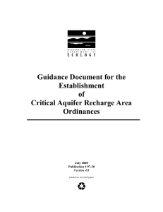 Guidance Document for the Establishment of Critical