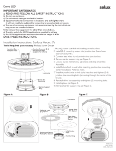 Cerro LED Installation Instructions: Surface Mount (F) IMPORTANT