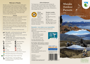 Wanaka outdoor pursuits brochure