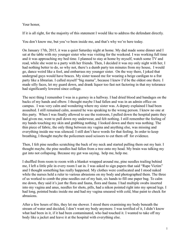 Victim Impact Statement