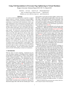 Using TLB Speculation to Overcome Page Splintering in Virtual