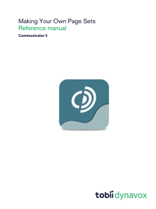 Making Your Own Page Sets Reference manual