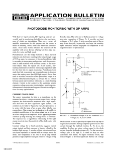 Photodiode Monitoring with Op Amps