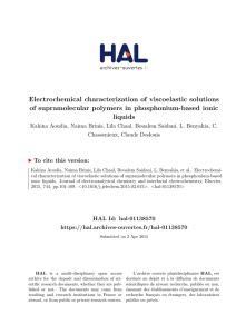 Electrochemical characterization of viscoelastic solutions of