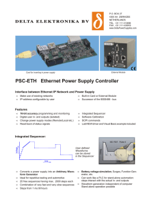 PSC-ETH Ethernet Power Sup ply Con trol ler