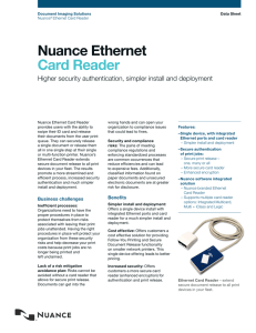 Nuance Ethernet Card Reader
