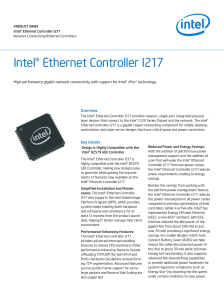 Intel® Ethernet Controller I217 Delivers Superior Connectivity