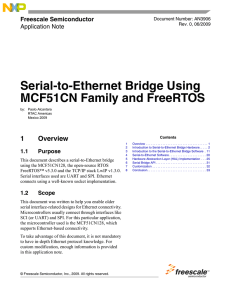 AN3906, Serial-to-Ethernet Bridge Using MCF51CN Family and