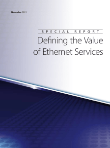 Defining the Value of Ethernet Services