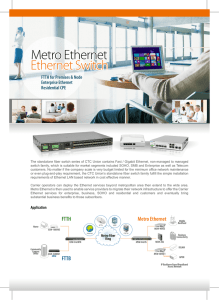 Ethernet Switch Metro Ethernet Ethernet Switch Metro Ethernet