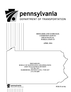 shoulder and guide rail condition survey field manual publication 33