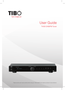 Tibo DAB430 DAB/FM Tuner manual
