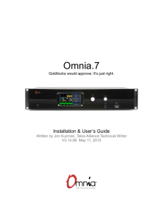 Omnia.7 manual - Broadcast Bionics