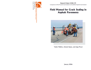 Field Manual for Crack Sealing in Asphalt Pavements