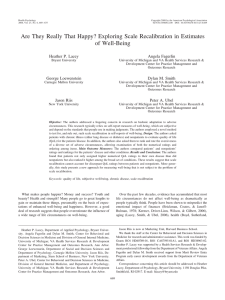 Are they really that happy? Exploring scale recalibration in estimates