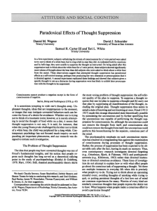 Paradoxical Effects of Thought Suppression