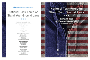 National Task Force on Stand Your Ground Laws