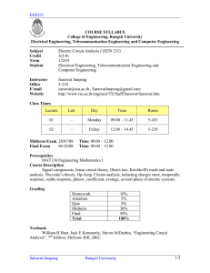 ประมวลการสอนรายวิชา (COURSE SYLLABUS)