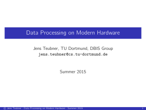 Data Processing on Modern Hardware