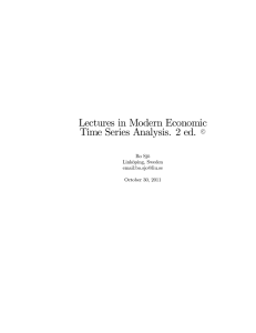 Lectures in Modern Economic Time Series Analysis. 2 ed. c