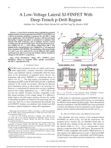 A Low-Voltage Lateral SJ-FINFET With Deep-Trench p
