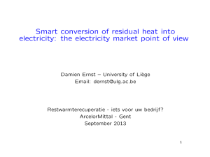 Smart conversion of residual heat into electricity: the