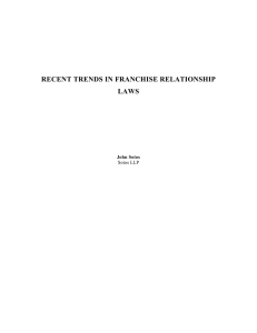 recent trends in franchise relationship laws