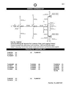 351 WIRING HARNESS KIT TRUCKLITE LIGHTING KIT