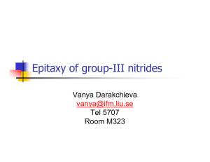 Epitaxy of group-III nitrides